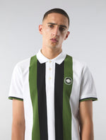 White Live Forever Engineered Stripe Polo