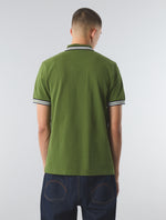 Green Live Forever Tipped Polo