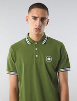 Green Live Forever Tipped Polo