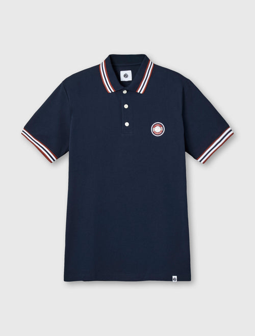 Navy Live Forever Tipped Polo