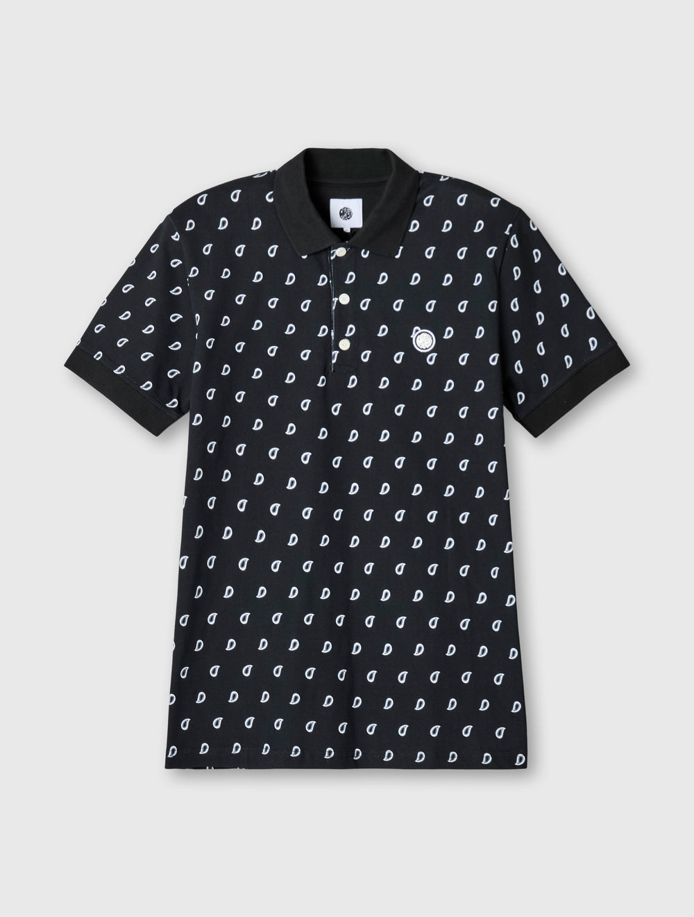 Black Maddox Paisley Motif Polo – Pretty Green Store
