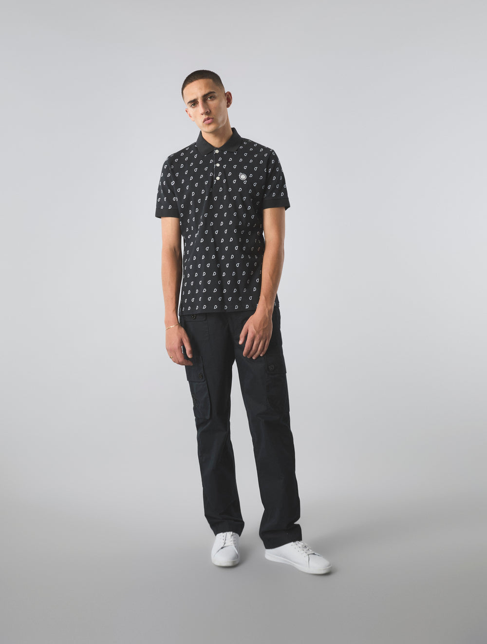 Black Maddox Paisley Motif Polo – Pretty Green Store