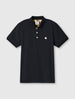 Black Prestleigh Floral Placket Polo