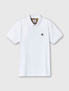 White Prestleigh Floral Placket Polo