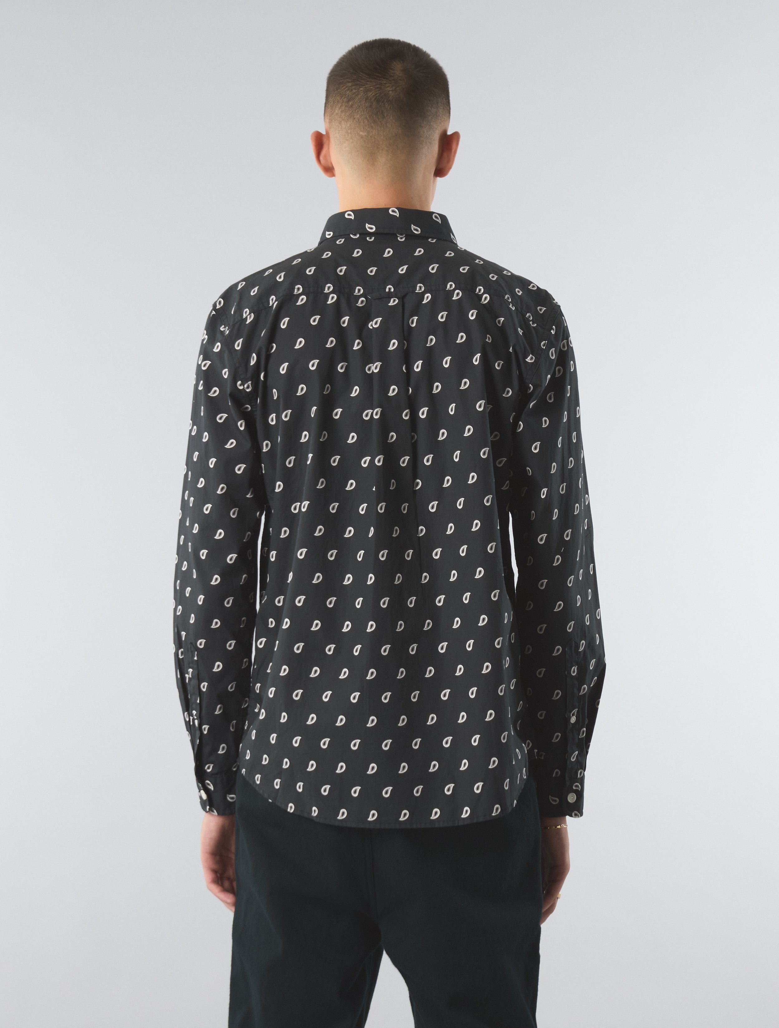 Black Maddox Paisley Motif Shirt – Pretty Green Store