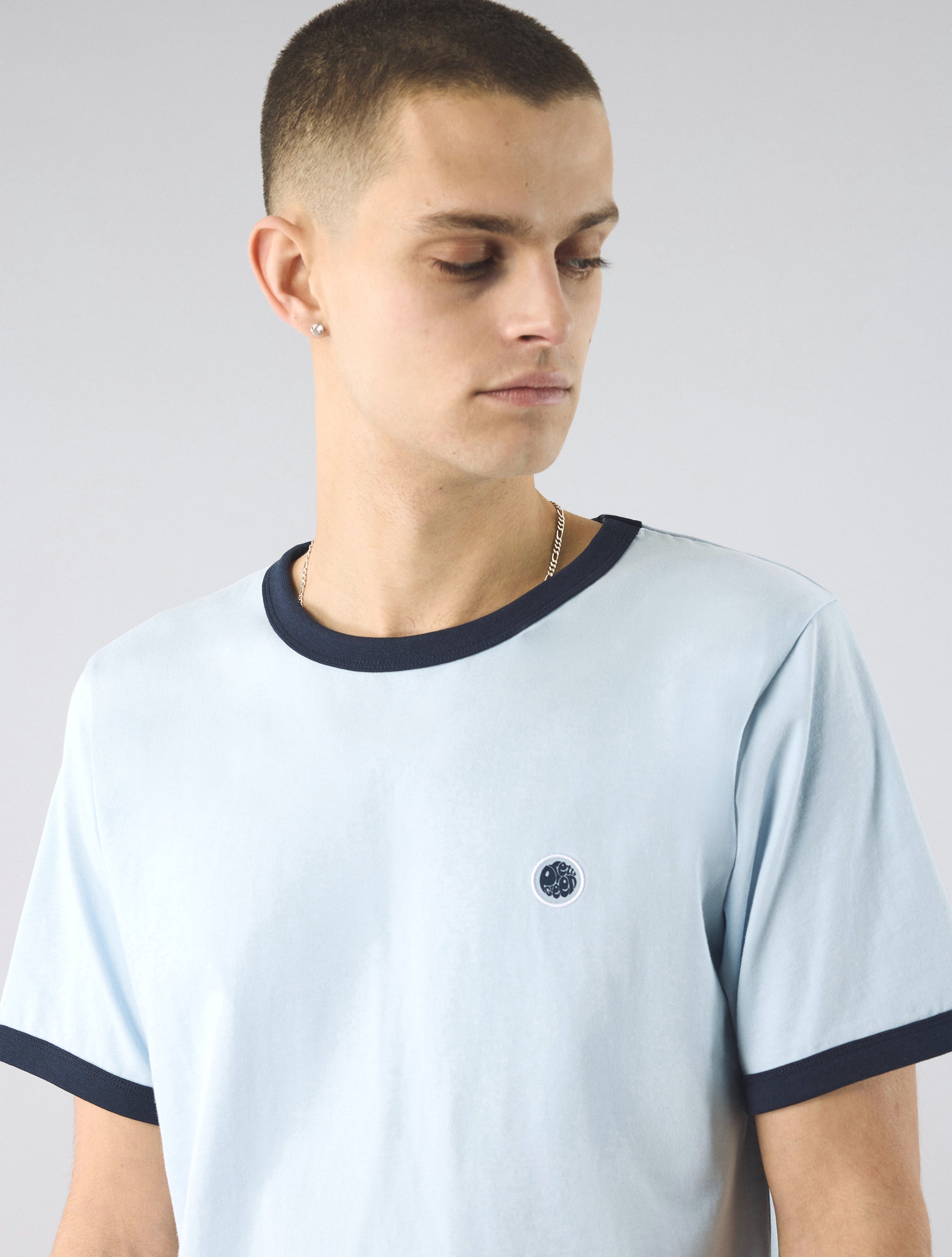 Light Blue Eclipse Ringer T-Shirt – Pretty Green Store