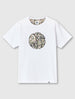 White Aquarelle Paisley Applique Logo T-Shirt