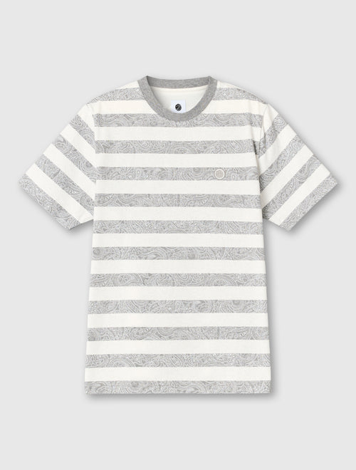 Grey Eclipse Paisley Stripe T-Shirt