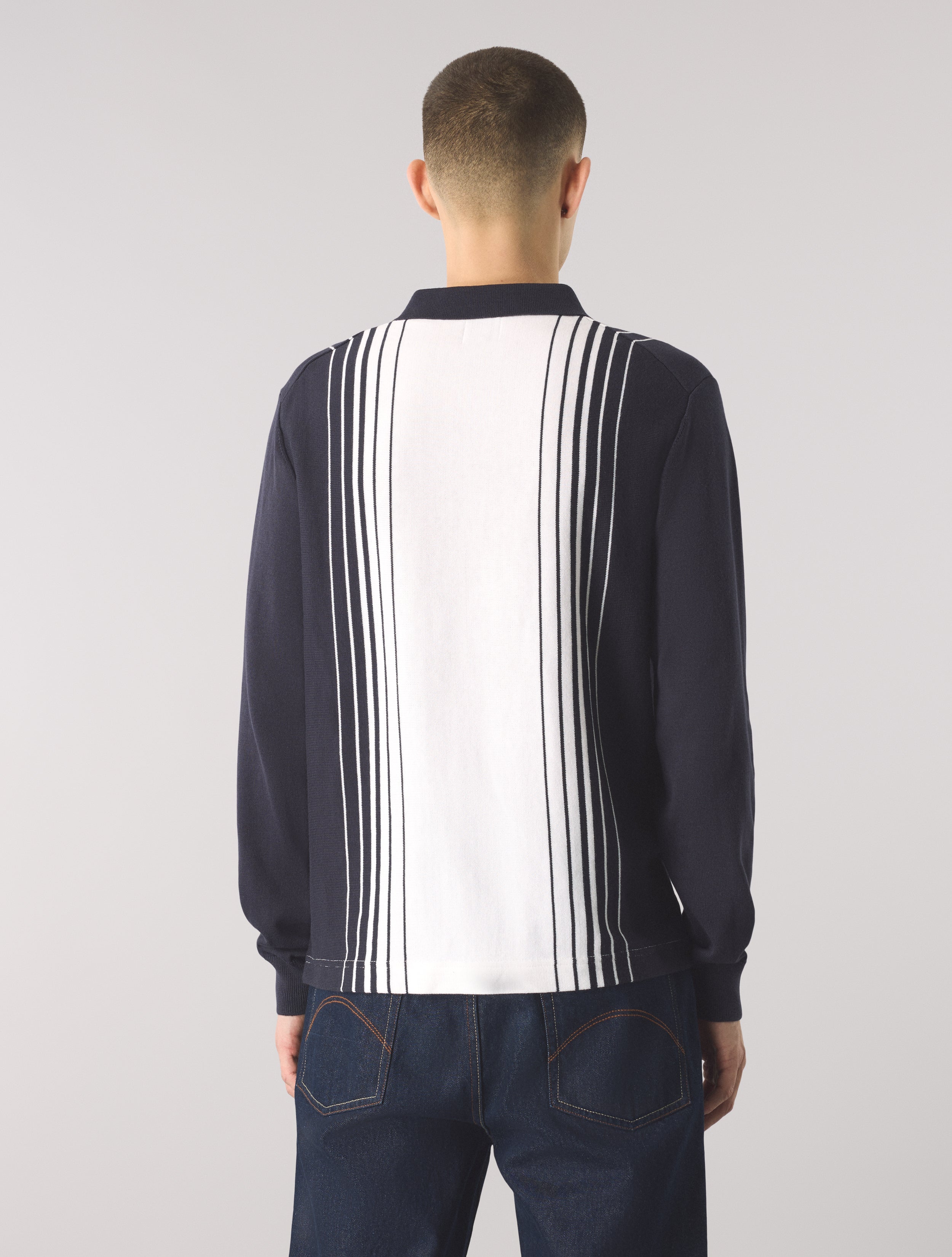 トップス EVCON COTTON KNIT S/S POLO/NAVY Knit Cotton Polo - Navy – JJJJound