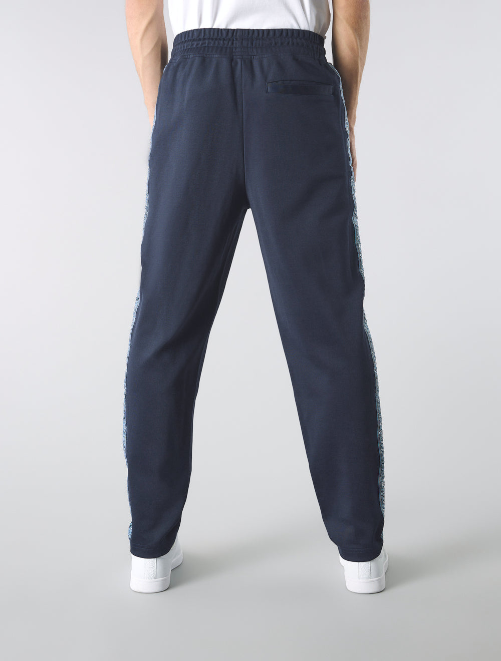 Navy Eclipse Paisey Tape Track Pants