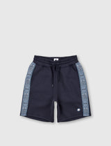 Navy Eclipse Paisley Tape Sweat Shorts