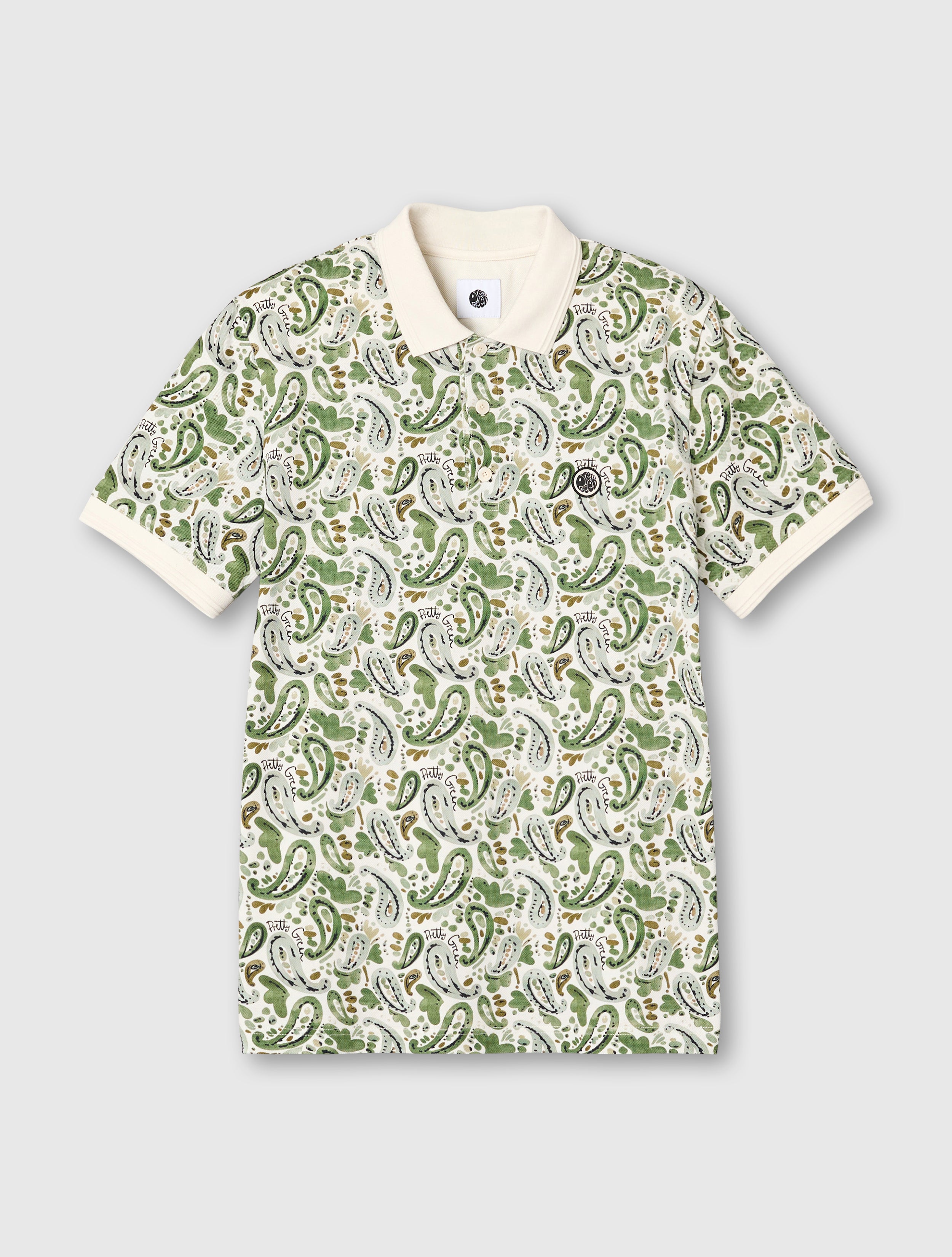 Stone Aquarelle Paisley Polo – Pretty Green Store
