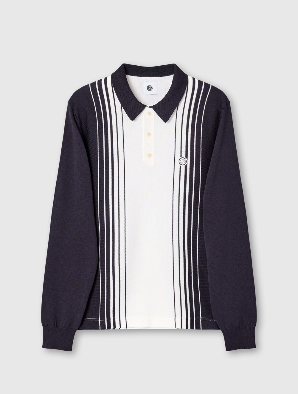 Navy Gradient Knit Polo