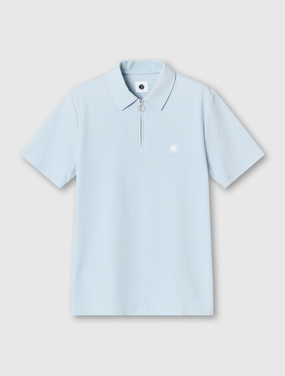 Light Blue Islington Zip Polo
