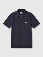 Navy Islington Zip Polo