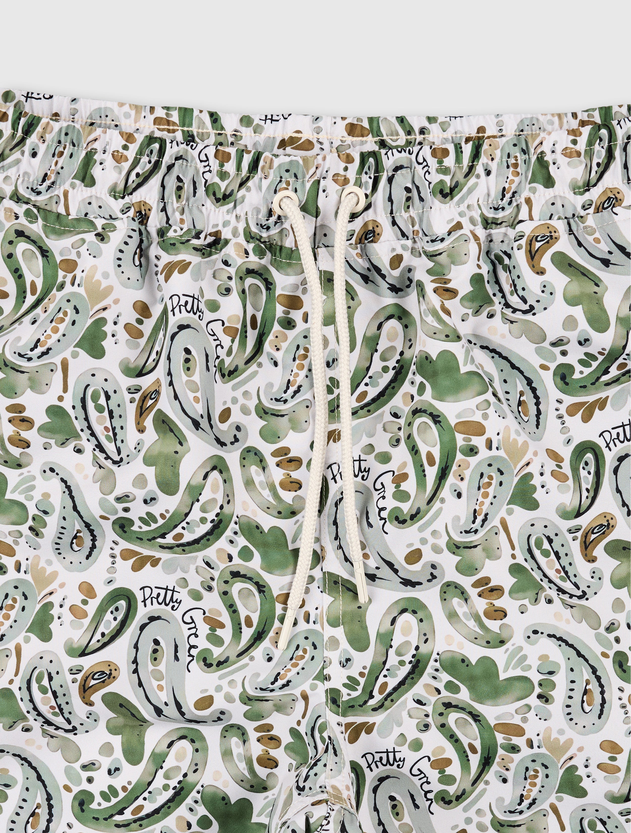 Stone Aquarelle Paisley Swim Shorts – Pretty Green Store