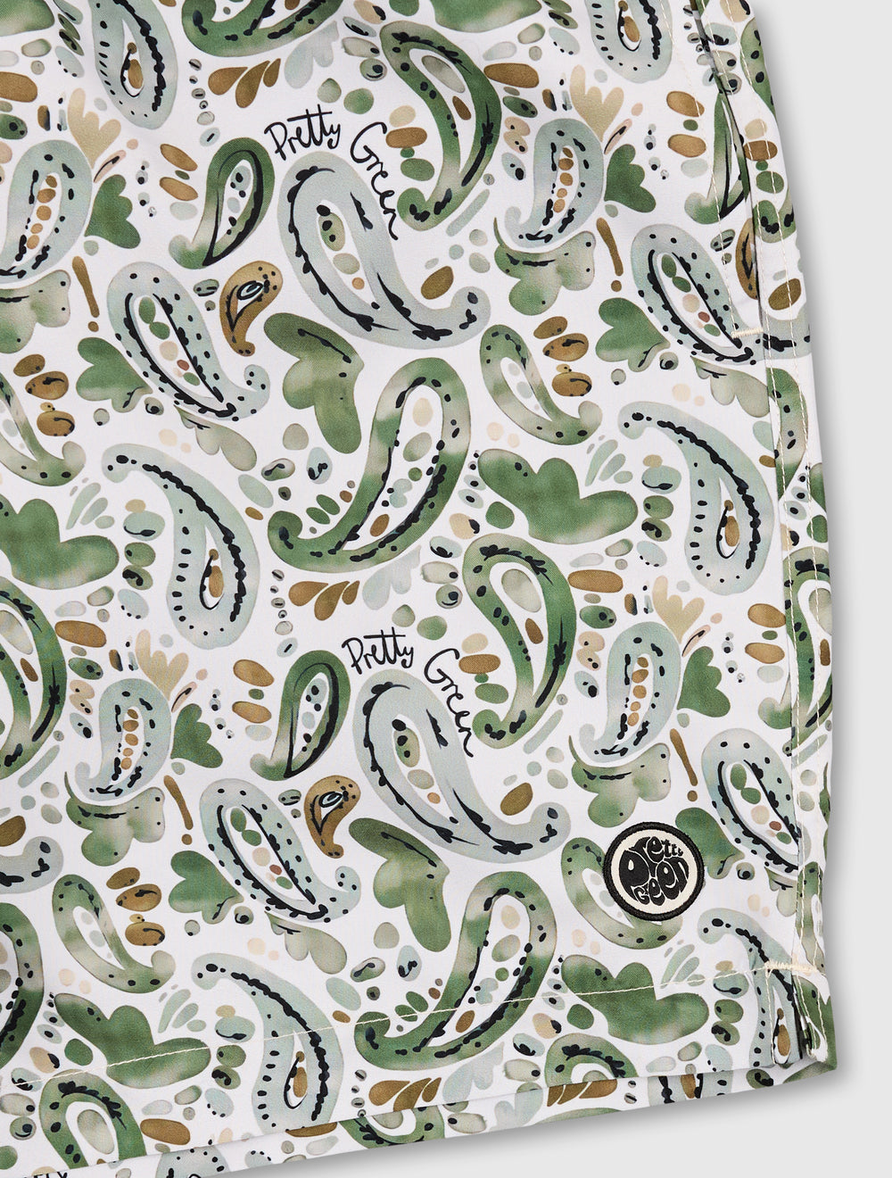 Stone Aquarelle Paisley Swim Shorts