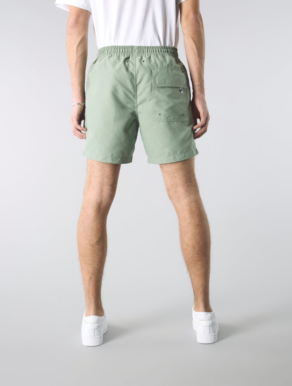 Green Aquarelle Swim Shorts