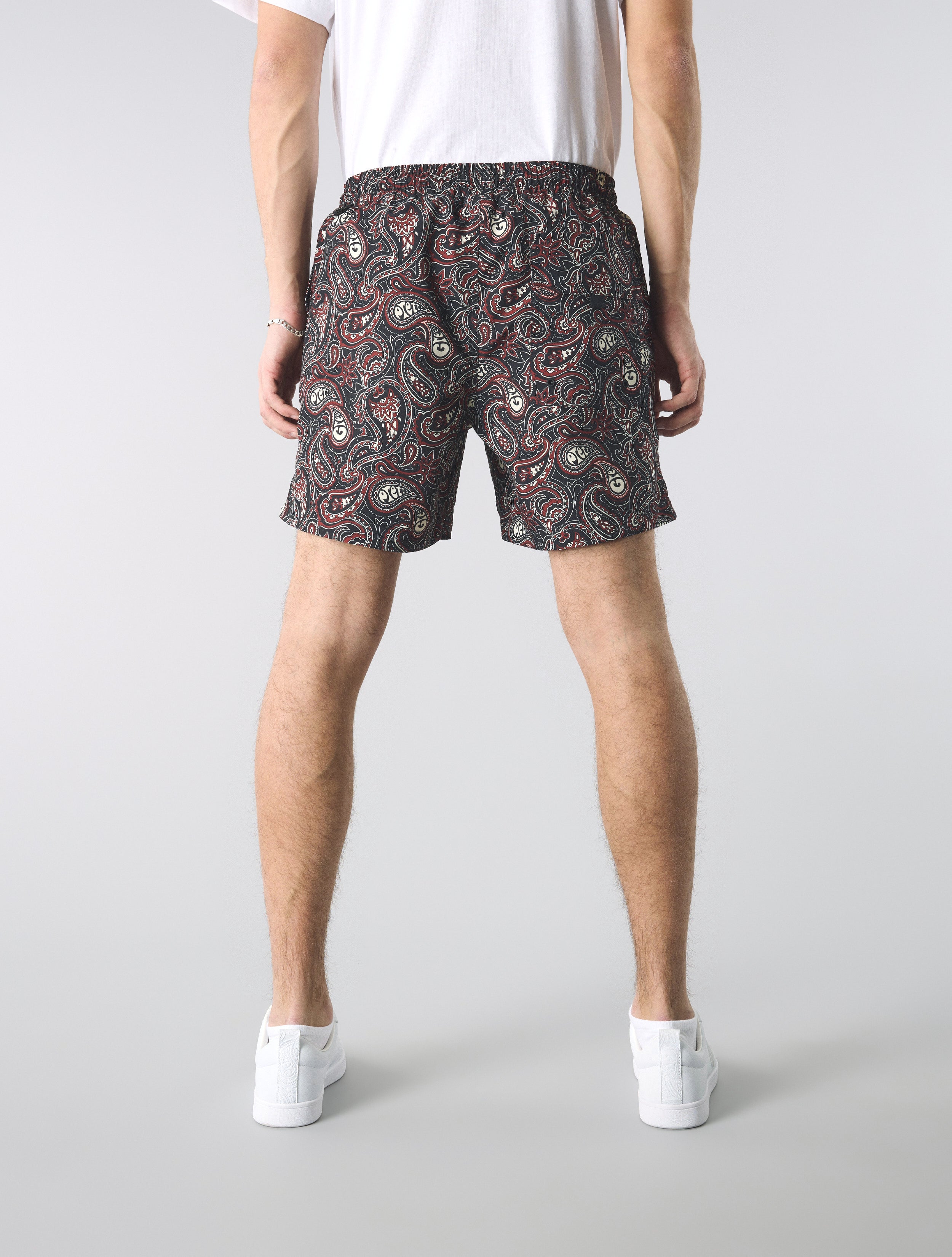 Black Feltham Paisley Swim Shorts – Pretty Green Store Black Feltham Paisley Swim Shorts – Pretty Green Store