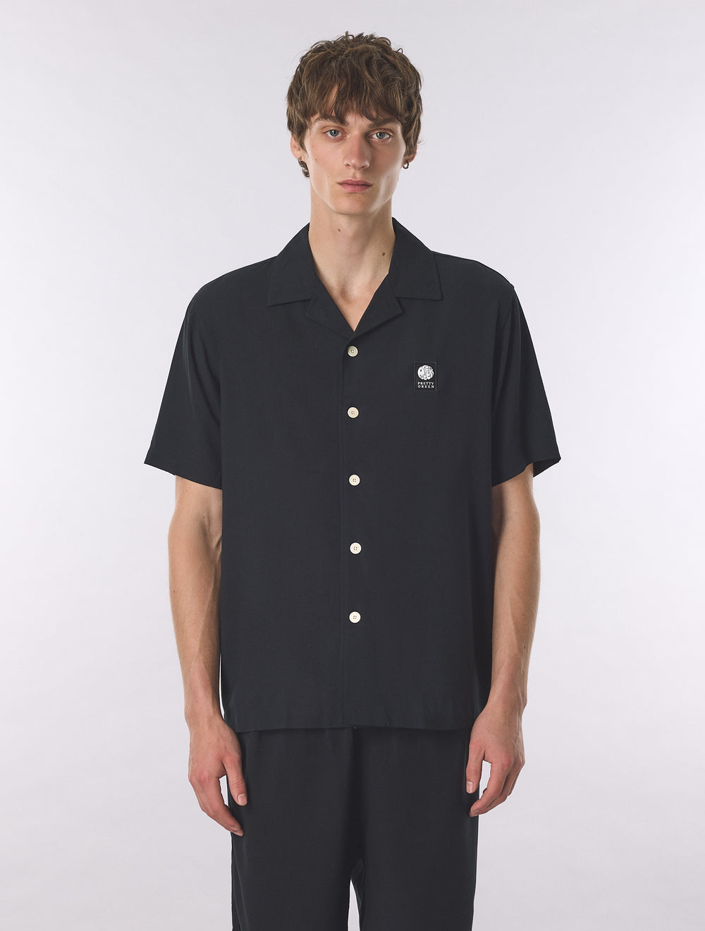 Black Islington Cuban Collar Short Sleeve Shirt