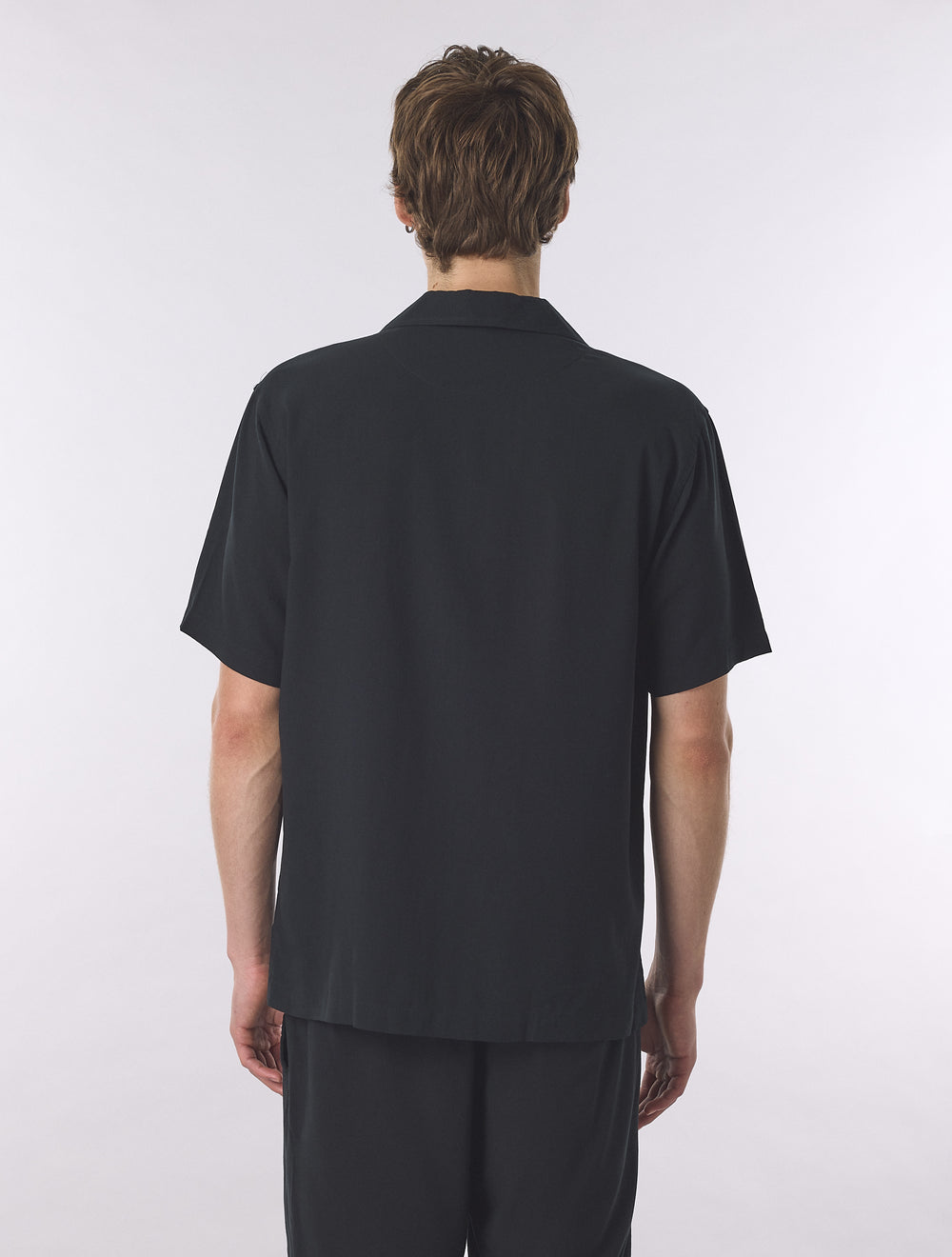 Black Islington Cuban Collar Short Sleeve Shirt