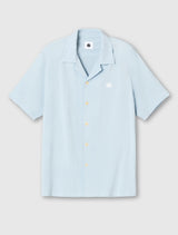Blue Islington Cuban Collar Short Sleeve Shirt