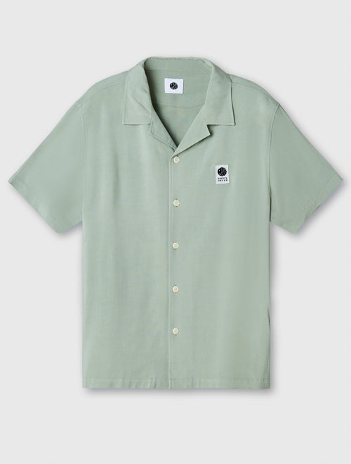 Green Islington Cuban Collar Short Sleeve Shirt