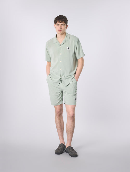 Green Islington Cuban Collar Short Sleeve Shirt