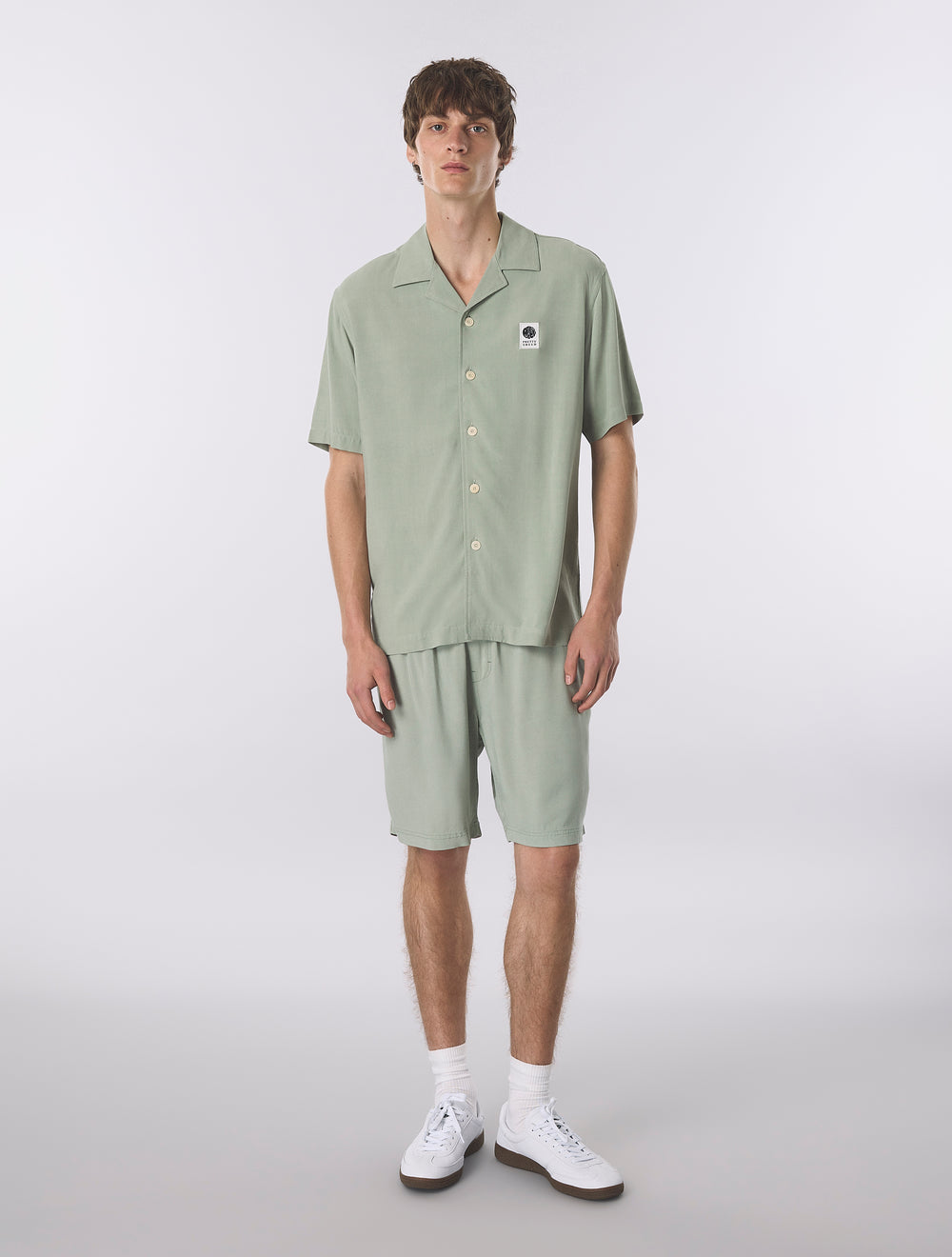 Green Islington Cuban Collar Short Sleeve Shirt