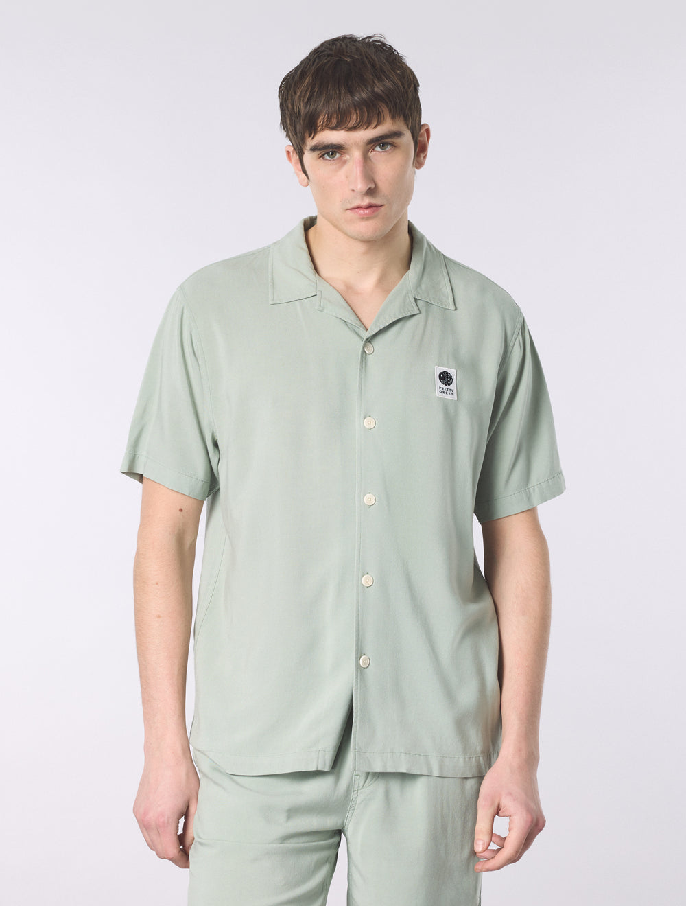 Green Islington Cuban Collar Short Sleeve Shirt