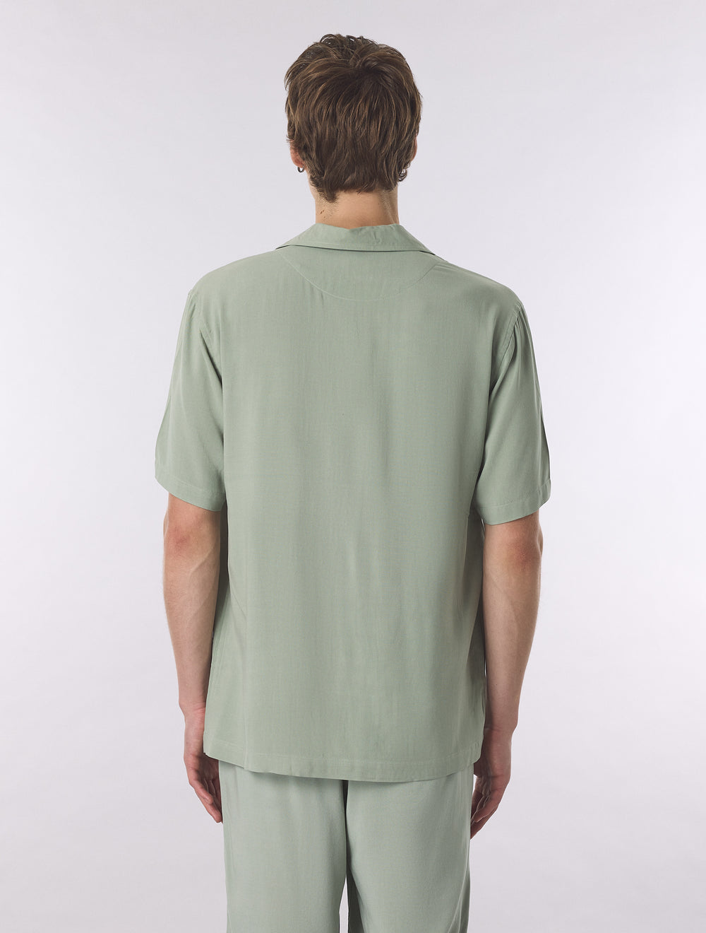 Green Islington Cuban Collar Short Sleeve Shirt