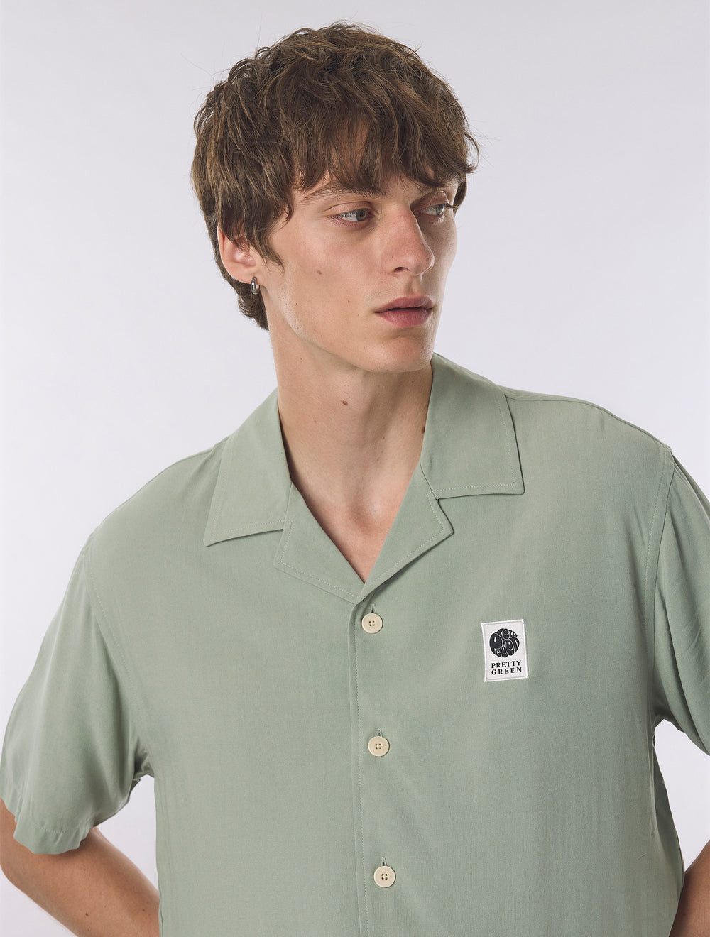 Green Islington Cuban Collar Short Sleeve Shirt