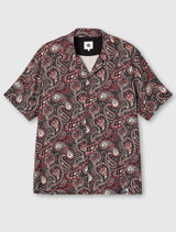 Black Feltham Paisley Short Sleeve Shirt