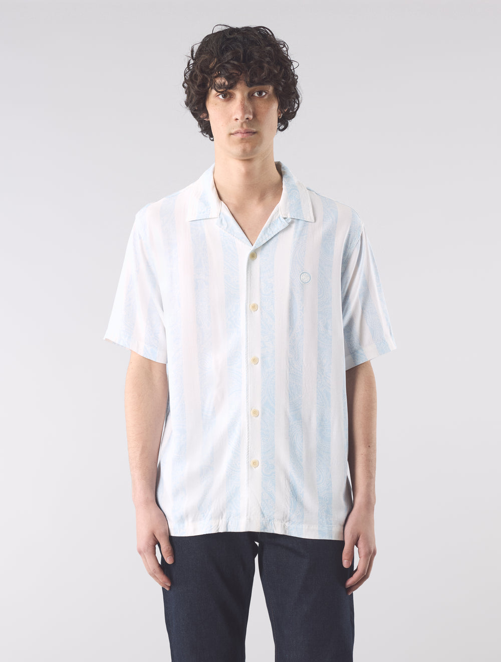 Blue Marshall Stripe Paisley Shirt