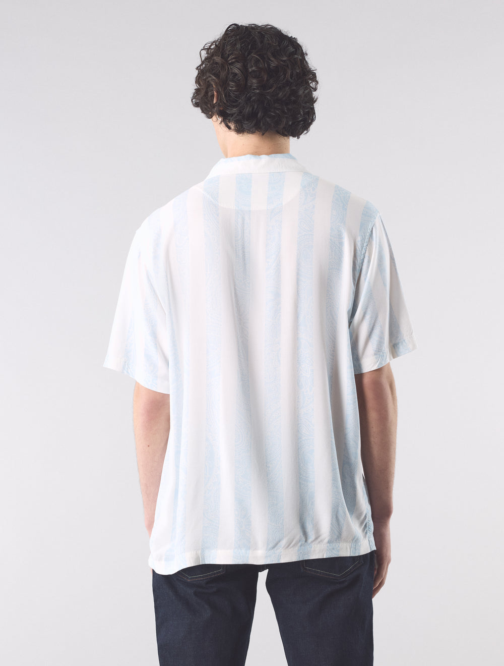 Blue Marshall Stripe Paisley Shirt