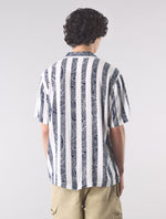 Navy Marshall Stripe Paisley Shirt