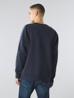 Navy Eclipse Paisey Tape Crew Sweat