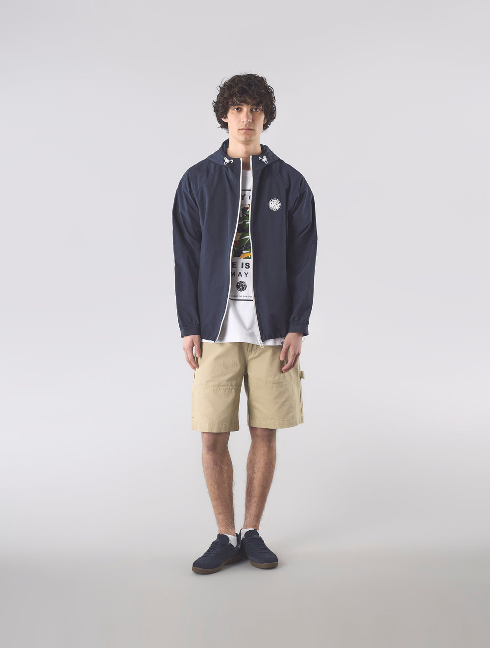 Navy Denton Jacket
