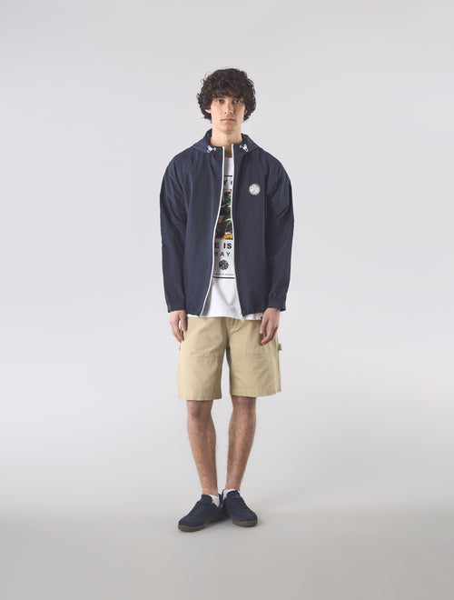 Navy Denton Jacket