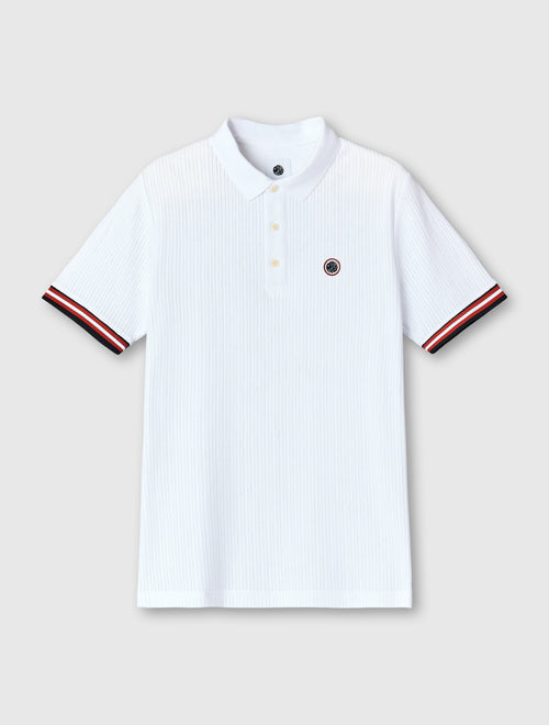 White Cressa Tipped Polo