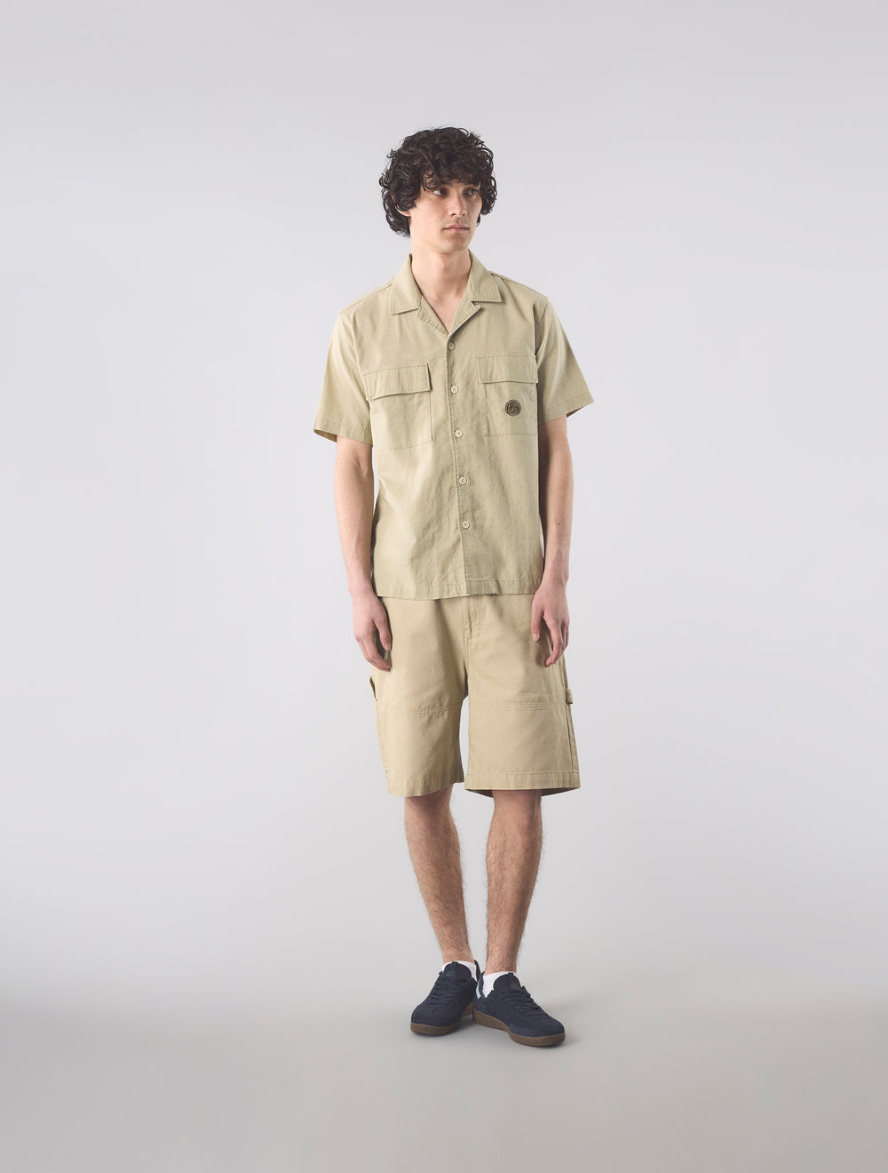 Taupe Stamford Cuban Collar Shirt