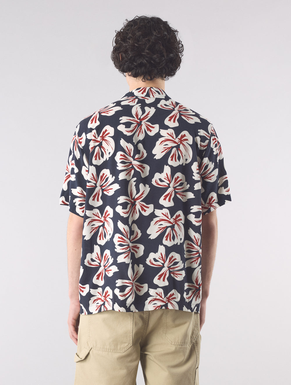 Navy Longford Cuban Collar Shirt