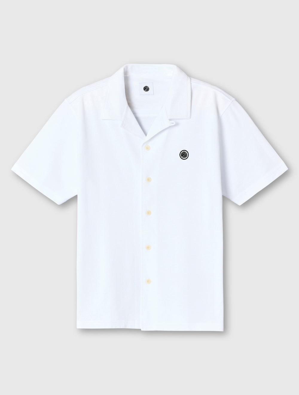 White Pique Short Sleeve Shirt
