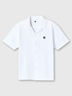 White Pique Short Sleeve Shirt
