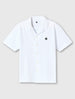 White Pique Short Sleeve Shirt