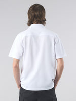 White Pique Short Sleeve Shirt
