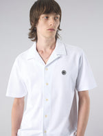 White Pique Short Sleeve Shirt
