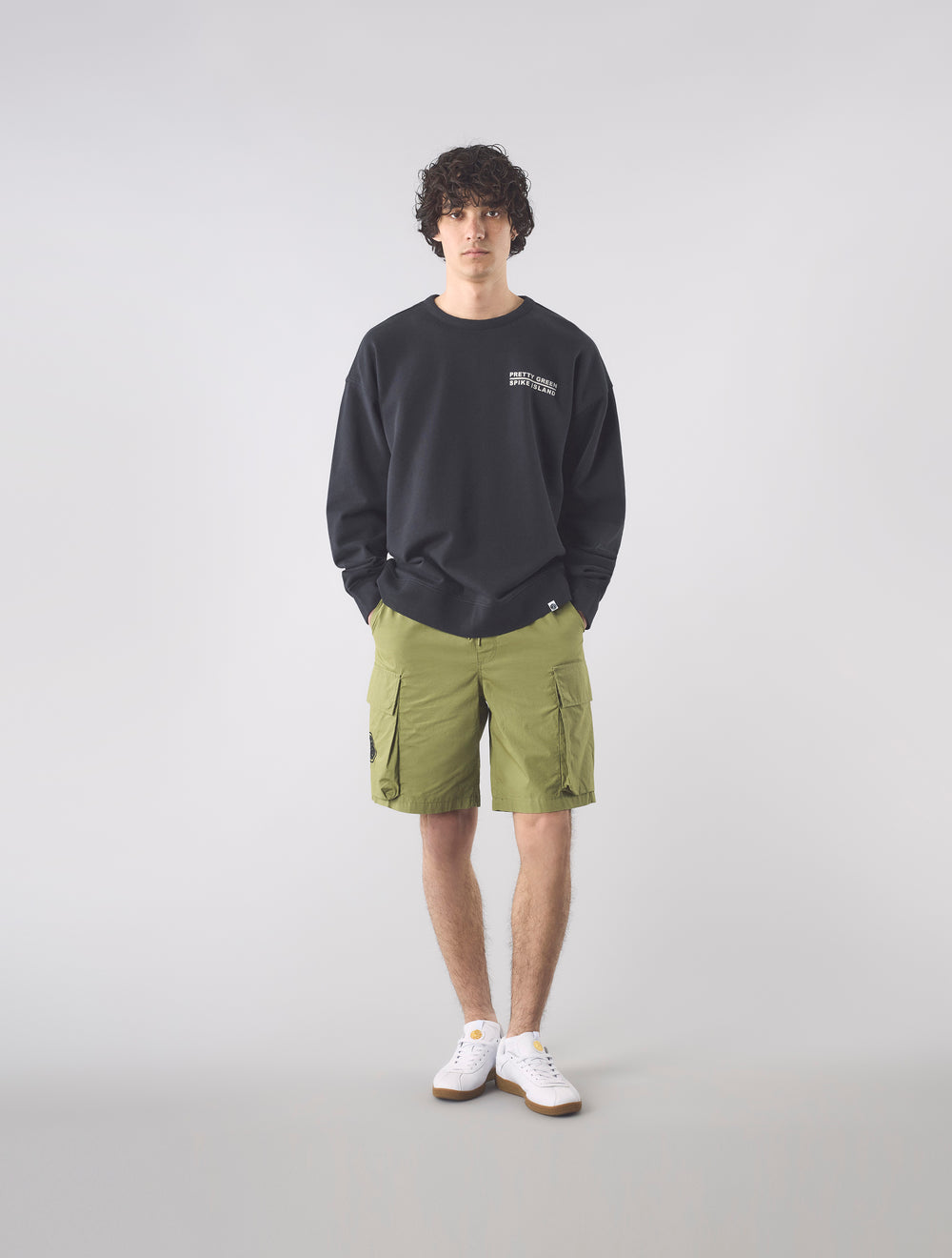 Black Spike Island Crew Sweat