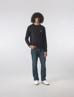 Black Merino Blend Crew