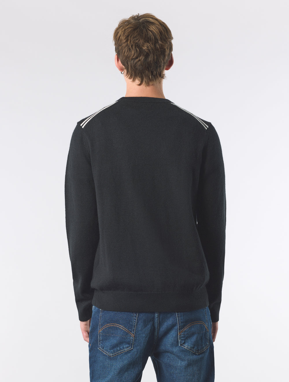 Black Merino Blend Crew